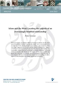Islam and the West: Locating the Culprits of an Increasingly Troubled Relationship