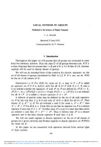 Local Systems in Groups