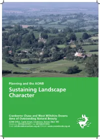 Planning and the AONB Sustaining Landscape Character