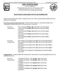 Punctuation Guidelines for the Csr Examination