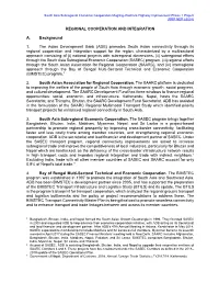 Regional Cooperation and Integration