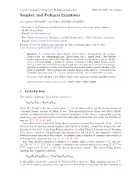 Simplex and Polygon Equations