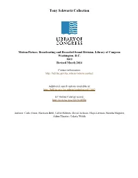 Tony Schwartz Collection [Finding Aid]. Library Of