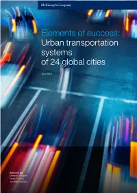 Urban Transportation Systems of 24 Global Cities