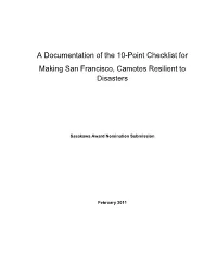 A Documentation of the 10-Point Checklist for Making San Francisco, Camotes Resilient to Disasters