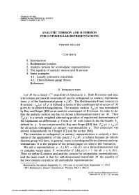 Analytic Torsion and R-Torsion for Unimodular Representations