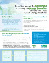 Assessing the Many Benefits of State and Local Clean Energy Initiatives