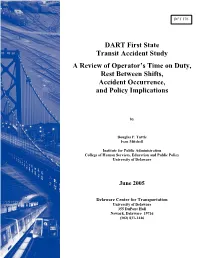 DART First State Transit Accident Study