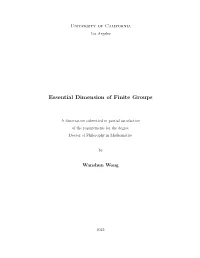 Essential Dimension of Finite Groups