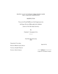 MIXED CODES, BILINGUALISM, and LANGUAGE MAINTENANCE DISSERTATION Presented in Partial Fulfillment of the Requi