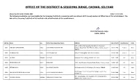 Office of the District & Sessions Judge, Cachar