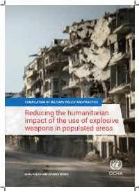 Reducing the Humanitarian Impact of the Use of Explosive Weapons in Populated Areas