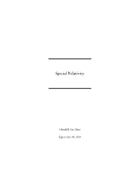 Special Relativity