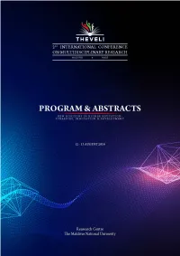 Theveli-2018-Program-And-Abstracts.Pdf