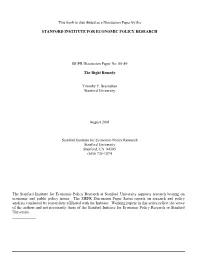 This Work Is Distributed As a Discussion Paper by The