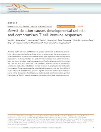 Armc5 Deletion Causes Developmental Defects and Compromises T-Cell Immune Responses