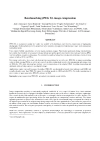 Benchmarking JPEG XL Image Compression