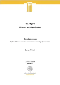 MA Ritgerð Sign Language