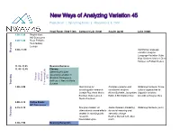 NWAV45 Program