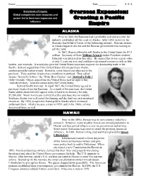 Overseas Expansion: Global Competition Over Resources and Power Led to American Expansion and Creating a Pacific Influence Empire