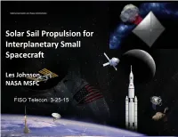 Solar Sail Volume Envelope