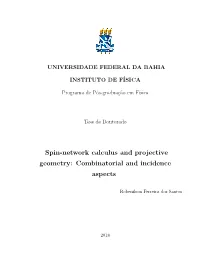Spin-Network Calculus and Projective Geometry: Combinatorial and Incidence Aspects