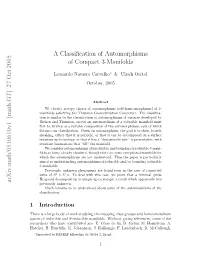 A Classification of Automorphisms of Compact 3-Manifolds