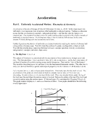 Acceleration