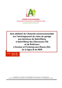 Aménagement De Voies De Garage Aux Terminus De Saint-Rémy À Saint