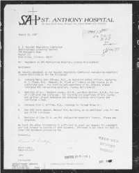 Application for Amend to License 13-13144-012,Authorizing MJ