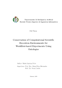 Conservation of Computational Scientific Execution Environments