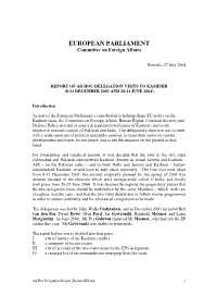 EUROPEAN PARLIAMENT Committee on Foreign Affairs