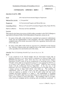 Fhb(Fe)132 Controlling Officer’S Reply