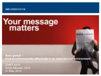 How to Communicate Effectively in an International Environment