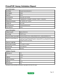 Primepcr™Assay Validation Report