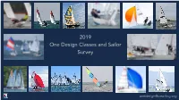 2019 One Design Classes and Sailor Survey
