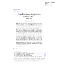 Causal Inference in Statistics: an Overview∗†‡