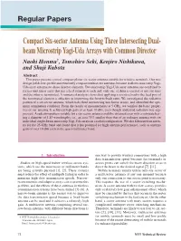 Compact Six-Sector Antenna Using Three