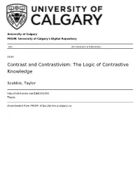 Contrast and Contrastivism: the Logic of Contrastive Knowledge