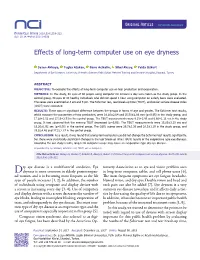 Effects of Long-Term Computer Use on Eye Dryness