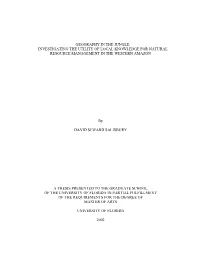 Investigating the Utility of Local Knowledge for Natural Resource Management in the Western Amazon