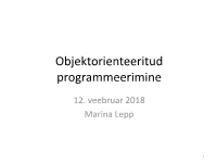 Objektorienteeritud Programmeerimine