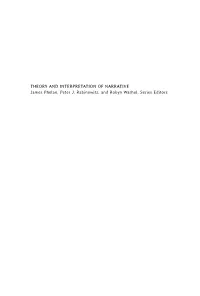 Theory and Interpretation of Narrative James Phelan, Peter J. Rabinowitz, and Robyn Warhol, Series Editors