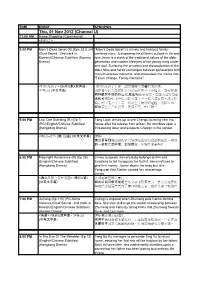 Time Event Synopsis