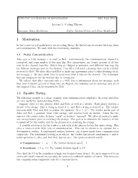 Background on Coding Theory
