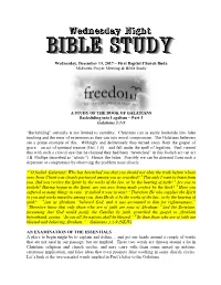 Backsliding Into Legalism – Part 3 Galatians 3:1-9