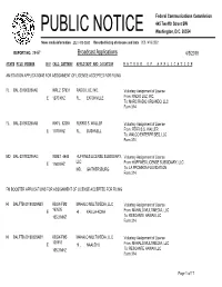 Broadcast Applications 4/3/2019