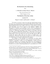 Die Kinetik Der Invertinwirkung Von L. Michaelis and Miss Maud L. Menten (Received 4 February 1913.) with 19 Figures in Text