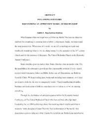 I ABSTRACT FOLLOWING OUR RABBI: DISCOVERING AN