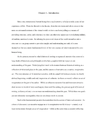 Introduction Since Time Immemorial, Human Beings Have Used Narrative